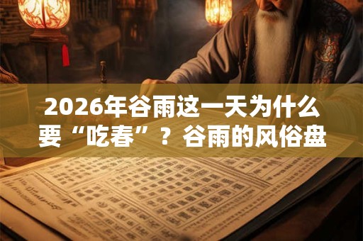 2026年谷雨这一天为什么要“吃春”？谷雨的风俗盘点