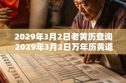 2029年3月2日老黄历查询 2029年3月2日万年历黄道吉日