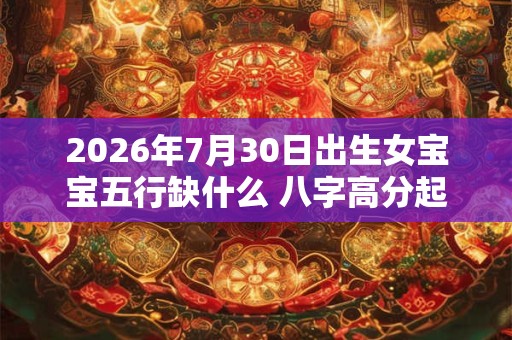 2026年7月30日出生女宝宝五行缺什么 八字高分起名字