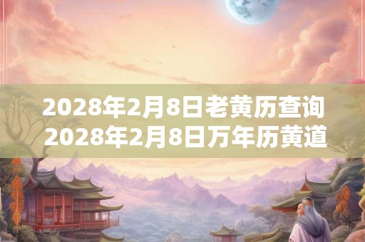 2028年2月8日老黄历查询 2028年2月8日万年历黄道吉日
