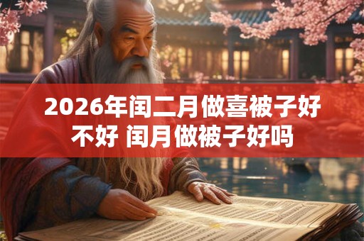 2026年闰二月做喜被子好不好 闰月做被子好吗 2026年闰二月做喜被子好不好 闰月做被子好吗