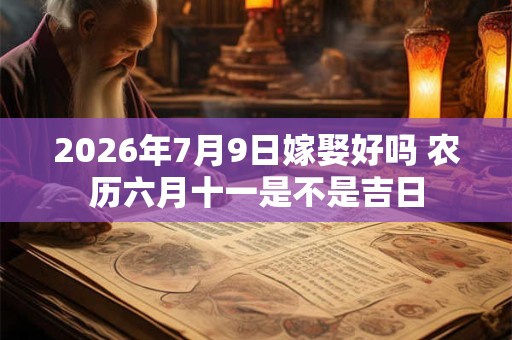 2026年7月9日嫁娶好吗 农历六月十一是不是吉日 2026年7月9日嫁娶好吗 农历六月十一是不是吉日