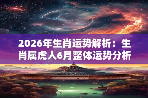 2026年生肖运势解析：生肖属虎人6月整体运势分析 感情波折事业稳定