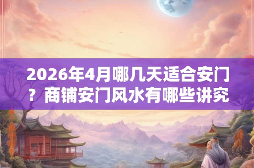 2026年4月哪几天适合安门？商铺安门风水有哪些讲究