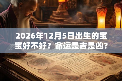 2026年12月5日出生的宝宝好不好？命运是吉是凶？