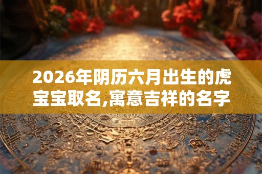 2026年阴历六月出生的虎宝宝取名,寓意吉祥的名字 2026年阴历六月出生的虎宝宝取名,寓意吉祥的名字