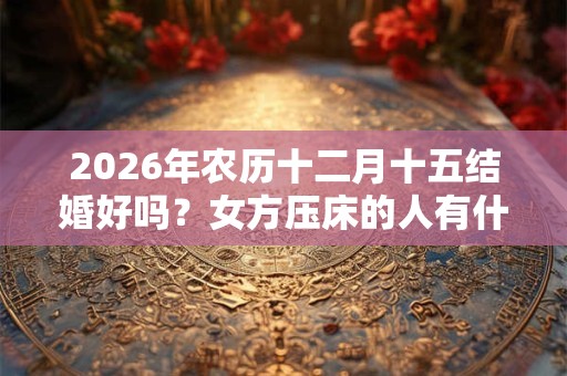 2026年农历十二月十五结婚好吗？女方压床的人有什么要求？