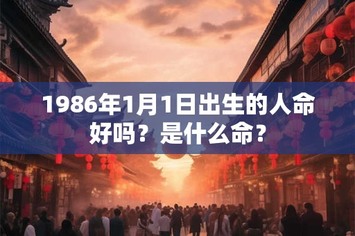 1986年1月1日出生的人命好吗?是什么命? 1986年1月1日出生的人命好吗?是什么命?