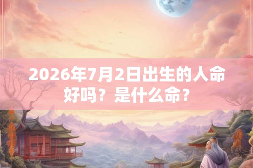 2026年7月2日出生的人命好吗？是什么命？