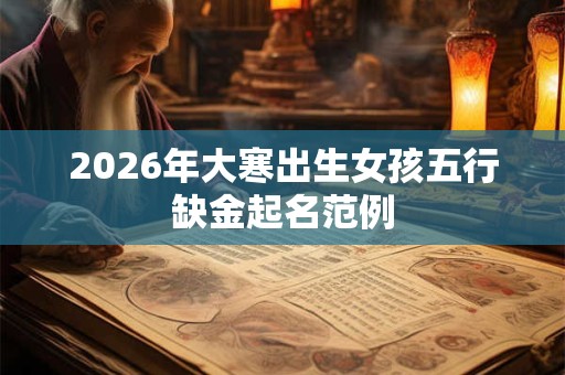 2026年大寒出生女孩五行缺金起名范例