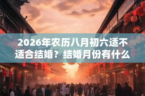 2026年农历八月初六适不适合结婚?结婚月份有什么讲究? 2026年农历八月初六适不适合结婚?结婚月份有什么讲究?
