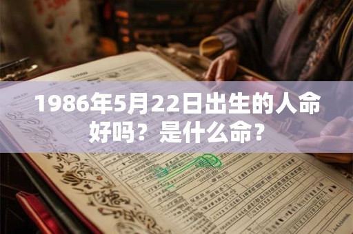 1986年5月22日出生的人命好吗?是什么命? 1986年5月22日出生的人命好吗?是什么命?