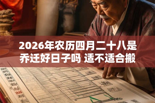 2026年农历四月二十八是乔迁好日子吗 适不适合搬家 2026年农历四月二十八是乔迁好日子吗 适不适合搬家