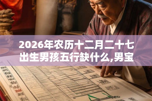 2026年农历十二月二十七出生男孩五行缺什么,男宝宝名字大全