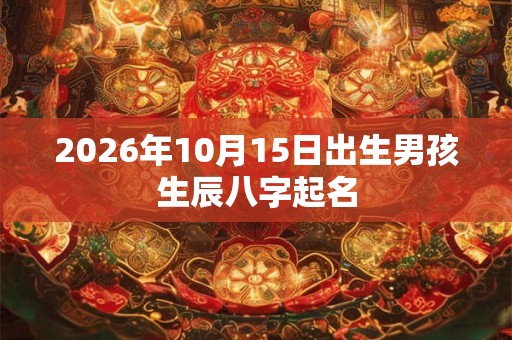 2026年10月15日出生男孩生辰八字起名 2026年10月15日出生男孩生辰八字起名