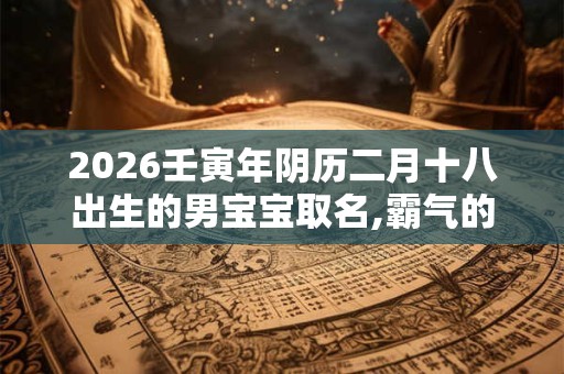2026壬寅年阴历二月十八出生的男宝宝取名,霸气的名字