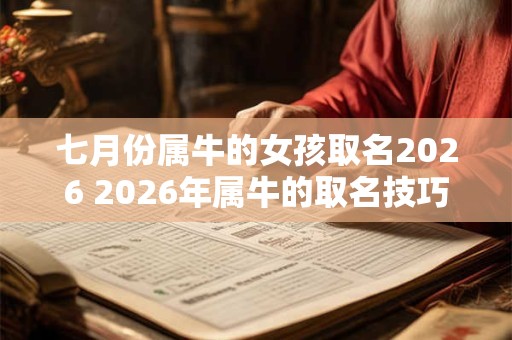 七月份属牛的女孩取名2026 2026年属牛的取名技巧 七月份属牛的女孩取名2026 2026年属牛的取名技巧