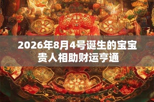 2026年8月4号诞生的宝宝 贵人相助财运亨通