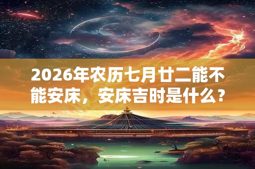 2026年农历七月廿二能不能安床，安床吉时是什么？