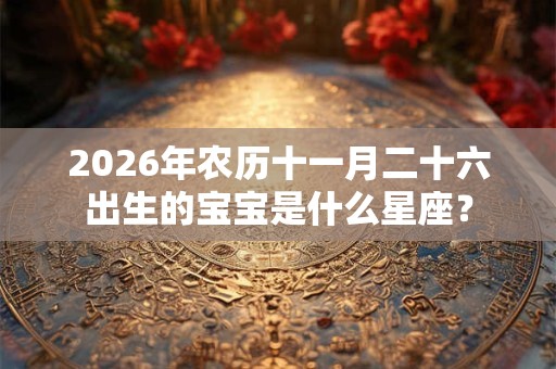 2026年农历十一月二十六出生的宝宝是什么星座？