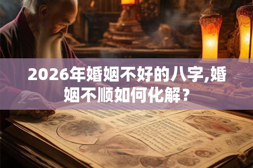 2026年婚姻不好的八字,婚姻不顺如何化解？