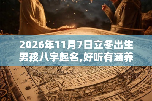 2026年11月7日立冬出生男孩八字起名,好听有涵养的名字