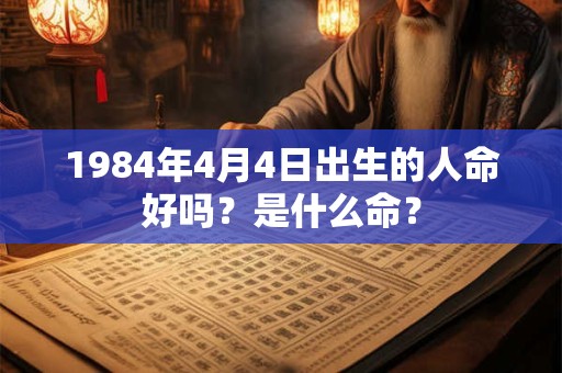 1984年4月4日出生的人命好吗?是什么命? 1984年4月4日出生的人命好吗?是什么命?