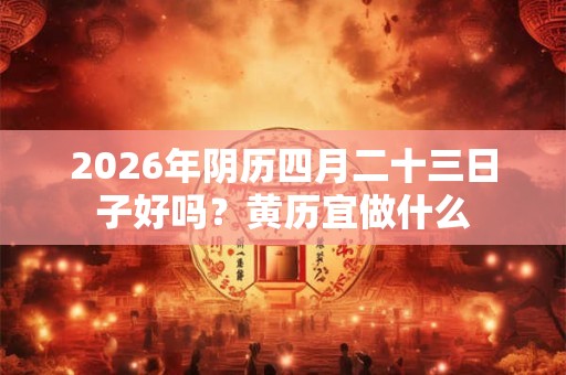 2026年阴历四月二十三日子好吗?黄历宜做什么 2026年阴历四月二十三日子好吗?黄历宜做什么