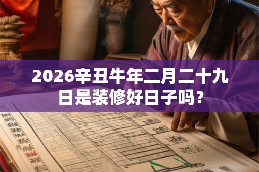 2026辛丑牛年二月二十九日是装修好日子吗? 2026辛丑牛年二月二十九日是装修好日子吗?