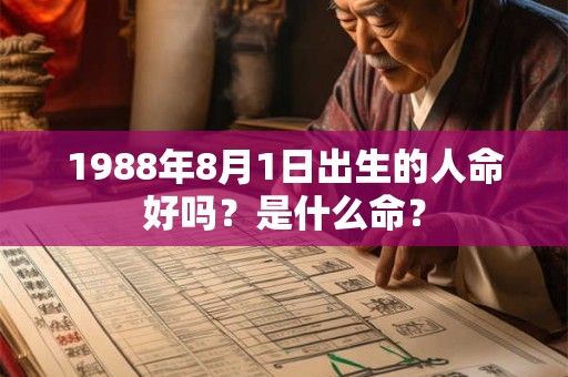 1988年8月1日出生的人命好吗?是什么命? 1988年8月1日出生的人命好吗?是什么命?