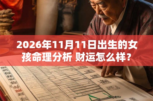 2026年11月11日出生的女孩命理分析 财运怎么样? 2026年11月11日出生的女孩命理分析 财运怎么样?