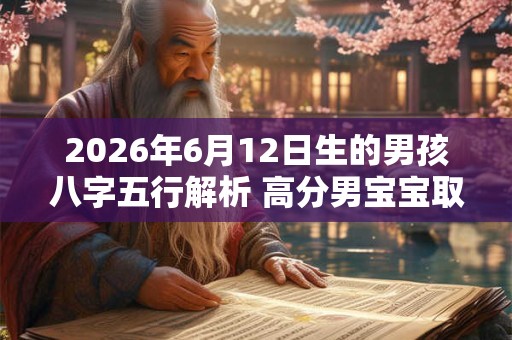 2026年6月12日生的男孩八字五行解析 高分男宝宝取名字 2026年6月12日生的男孩八字五行解析 高分男宝宝取名字