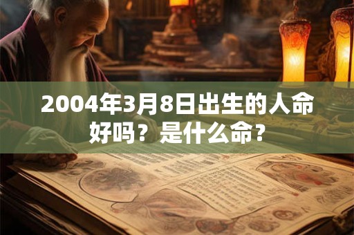 2004年3月8日出生的人命好吗？是什么命？