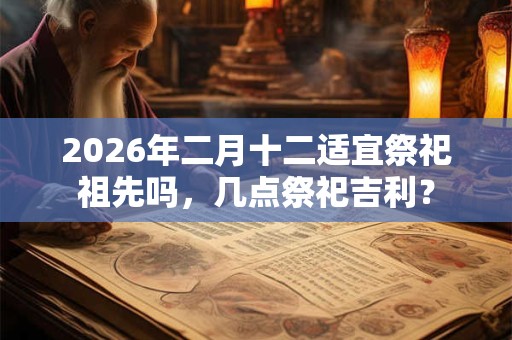 2026年二月十二适宜祭祀祖先吗,几点祭祀吉利? 2026年二月十二适宜祭祀祖先吗,几点祭祀吉利?