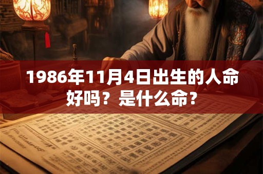 1986年11月4日出生的人命好吗？是什么命？