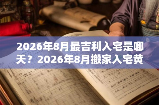 2026年8月最吉利入宅是哪天?2026年8月搬家入宅黄道吉日查询 2026年8月最吉利入宅是哪天?2026年8月搬家入宅黄道吉日查询