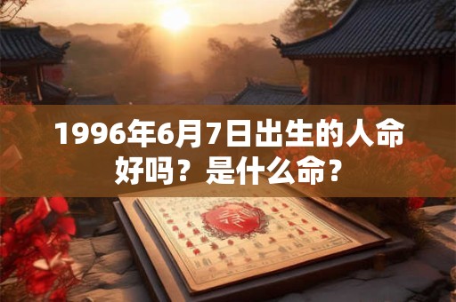 1996年6月7日出生的人命好吗？是什么命？