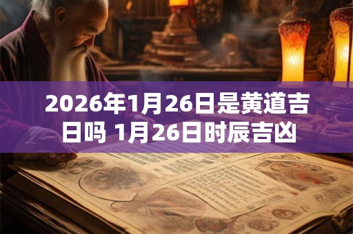 2026年1月26日是黄道吉日吗 1月26日时辰吉凶