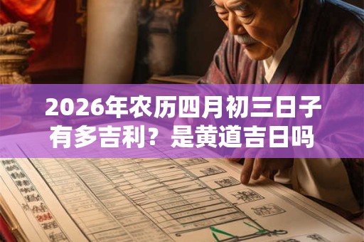 2026年农历四月初三日子有多吉利？是黄道吉日吗