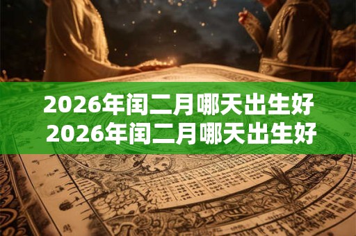 2026年闰二月哪天出生好 2026年闰二月哪天出生好