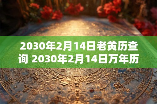 2030年2月14日老黄历查询 2030年2月14日万年历黄道吉日