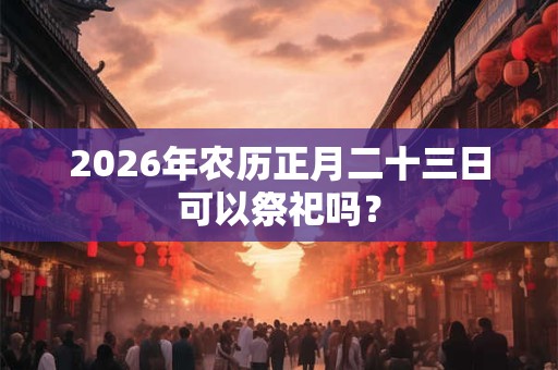2026年农历正月二十三日可以祭祀吗？