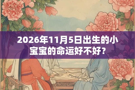 2026年11月5日出生的小宝宝的命运好不好？