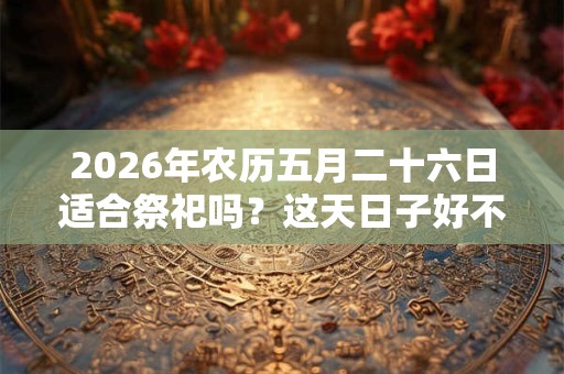 2026年农历五月二十六日适合祭祀吗?这天日子好不好? 2026年农历五月二十六日适合祭祀吗?这天日子好不好?