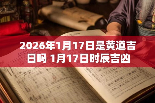 2026年1月17日是黄道吉日吗 1月17日时辰吉凶
