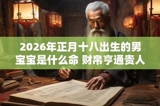 2026年正月十八出生的男宝宝是什么命 财帛亨通贵人提点 2026年正月十八出生的男宝宝是什么命 财帛亨通贵人提点