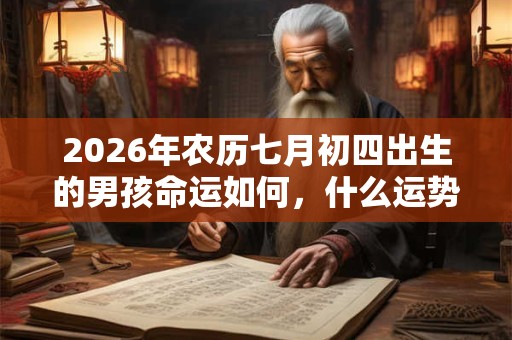 2026年农历七月初四出生的男孩命运如何，什么运势最旺？