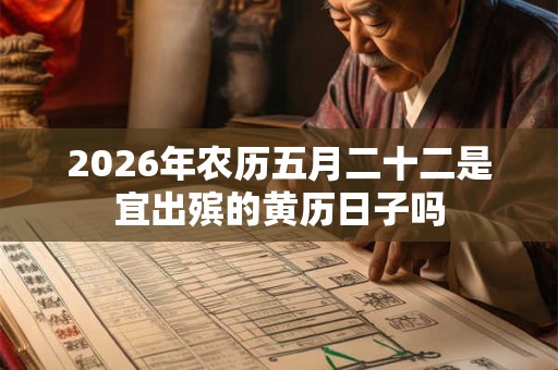 2026年农历五月二十二是宜出殡的黄历日子吗
