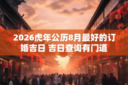 2026虎年公历8月最好的订婚吉日 吉日查询有门道