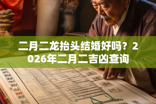 二月二龙抬头结婚好吗？2026年二月二吉凶查询